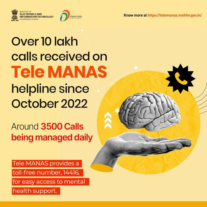 The Tele MANAS data indicates a significant demand for mental health services and underscores the importance of addressing